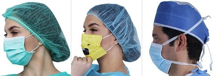 Disposable Breathable Medical Labs Bouffant Cap Hair Cover