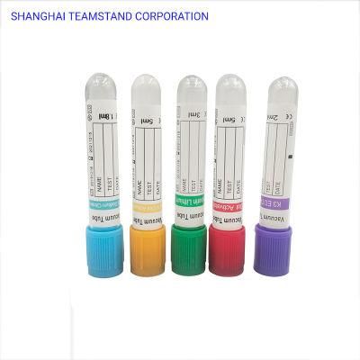 Disposable Medical Pet Plain Blue Cap Vacuum Blood Collection Tube