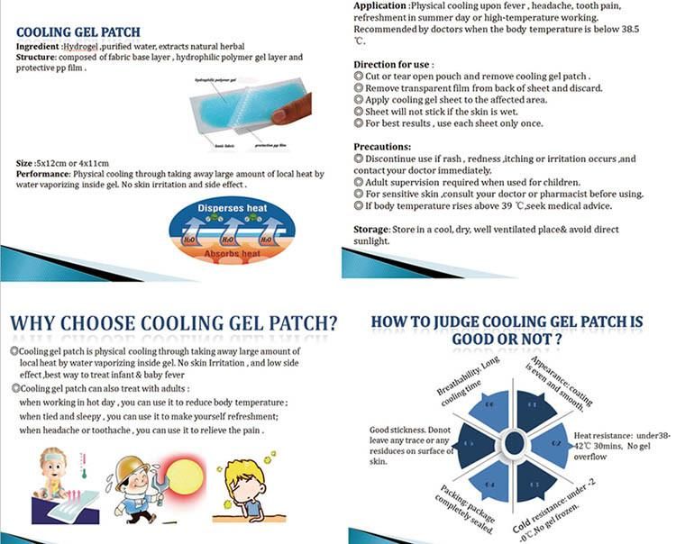 Hot Sell Cooling Gel Patch for Fever Cooling Gel Pad for Baby and Adults