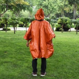 Ultralight Waterproof Thermal Survival Space Mylar Ponchos with Hood for Emergency Situations