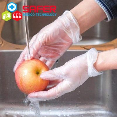 Clear Disposable Vinyl Glove with Powder Free From Factory