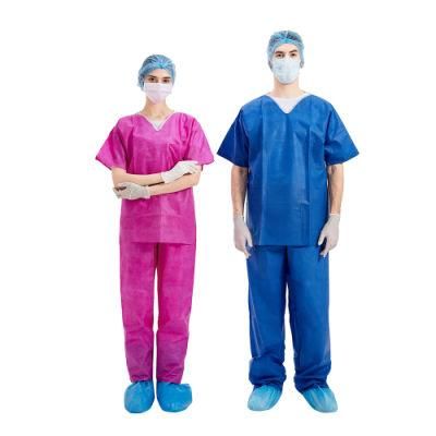 Non Woven PP Sleeveless Disposable Operation Theater Open Shoulder Patient Gown SMS Surgical Hospital