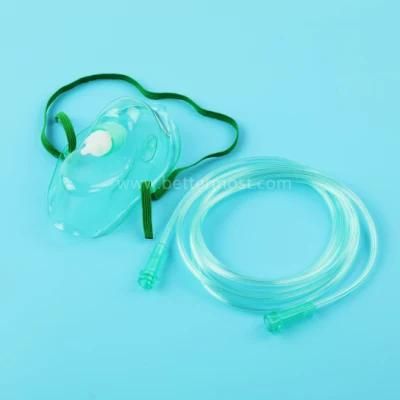 High Quality Face Oxygen Mask with Oxygen Connecting Tube