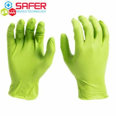 9 Inch Disposable Non Medical Green Nitrile Gloves