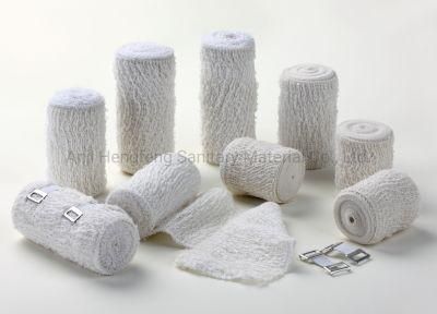 Medical Cotton Bleached Elastic Crepe Bandage with ISO/FDA/Ce Approved