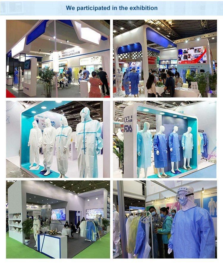 Disposable Medical Use Isolation Gown with Long Sleeves and Different Type Wrist for Hospital Waterproof and Prevent Dust in Medical Environment