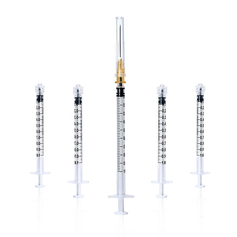 Wholesale 1ml Cc Disposable Medical Plastic Luer Lock Syringe with Needle or Without Needle