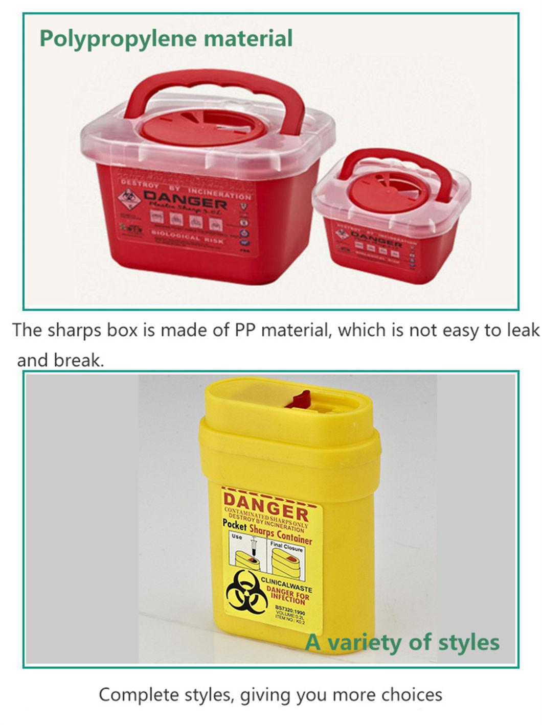 Plastic Medicaldisposal Sharp Box Container Yellow Bio Medicalwaste Bin