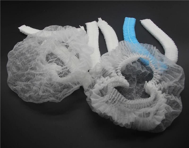 PPE Disposable Two Elastics Disposable Clip Cap Non Woven Made