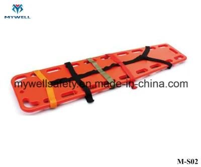 M-J06 Safety Equipment Plastic Spine Board with Stretcher Straps