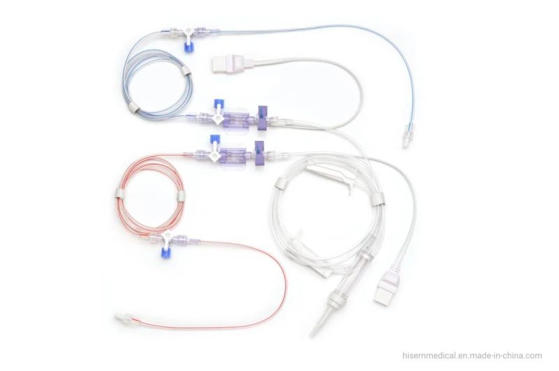 Factory Surgical Disposable Supplier Hisern Medical IBP Transducers Medical Double Lumen