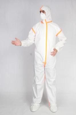 Type 4 5 6 Disposable Microporous Coverall PPE Hazmat Suit En14126