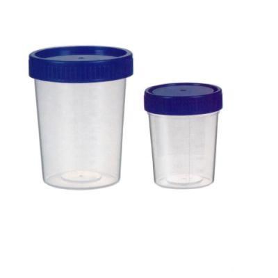 120ml Screwed Disposable Plastic PP Material Medical Test Urine Cup with Scale