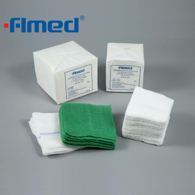 Absorbent 100% Cotton Medical Dressing Gauze Swab