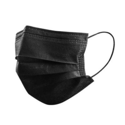 Type Iir Black Non-Woven Mask with High Elastic and Soft Ear Bands for Men Women