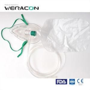2020 Disposable Medical PVC Non-Rebreather Reservoir Bag Oxygen Mask with Tube