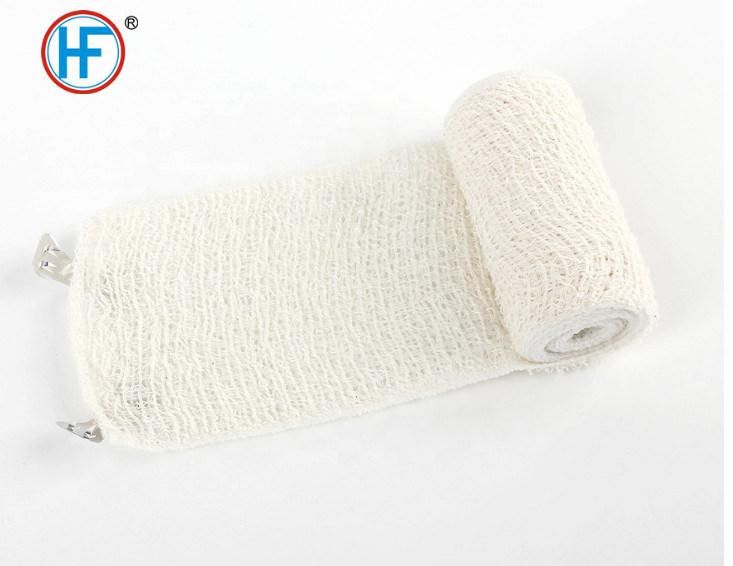 Wholesaler Hot Sale Bleached White Cotton/Spandex Crepe Bandage with 5 to 20cm Maximum Width