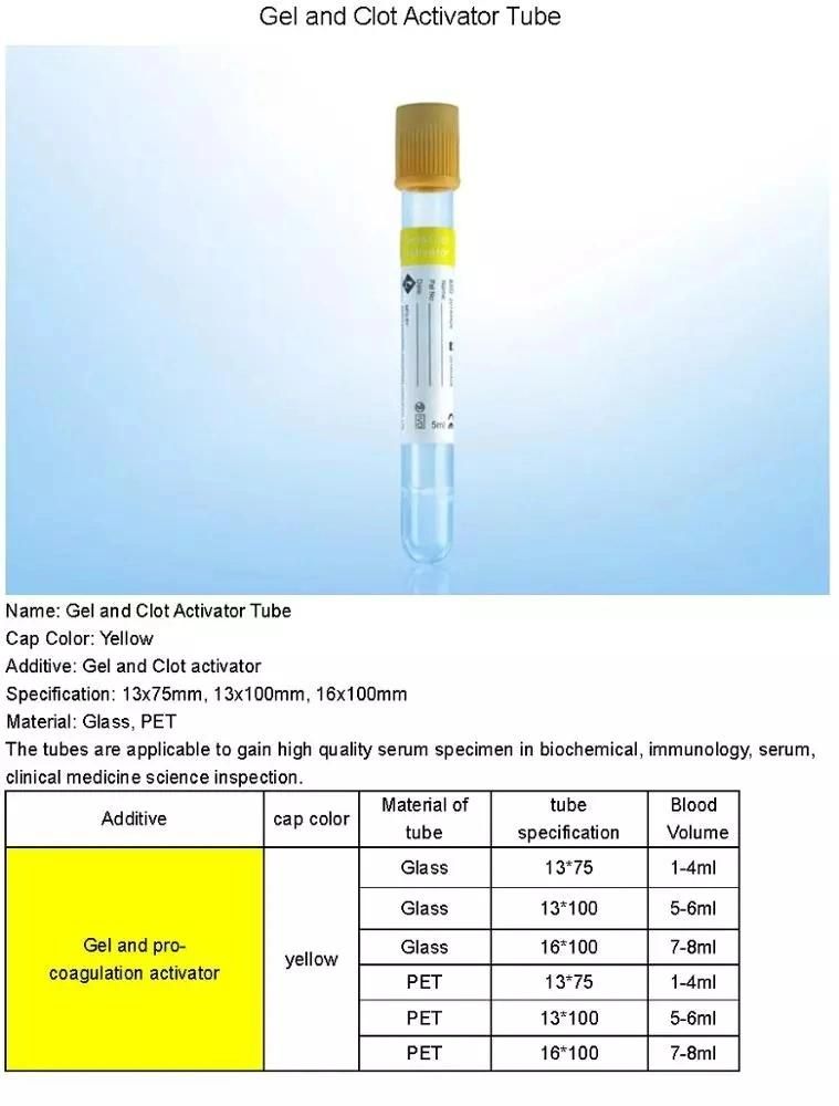 Disposable Medical Non Vacuum Blood Collection Tube