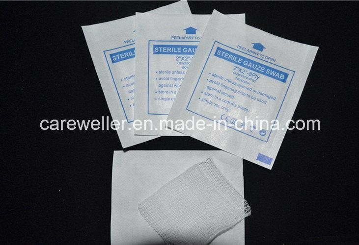 Sterile Absorbent Cotton Gauze Swab/ Gauze Pad with/Without X-ray