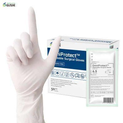 Gusiie Medical Disposable Sterilized Latex Surgical Gloves Examination Glove