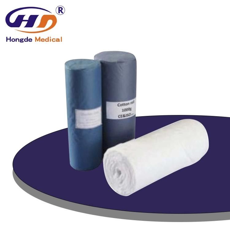 HD399 High Quality Medical Absorbent 100% Plain Cotton Medical Compressed Hydrophile Gauze Bandage Gauze Cotton Roll