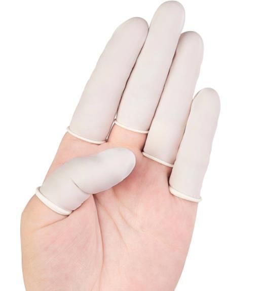 Low-Powder Latex Finger Cots White Rubber Finger Stalls