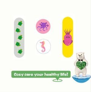 Popular New Product Tattoo Colored Kids Adhesive Bandage Band Aid, Round Spot DOT Children Cartoon PE Bandage