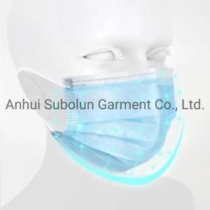 Outdoor Protective Disposable Non Woven 3ply Medical Surgical Face Mask