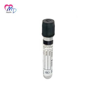 Medical Disposables Black Cap Vacuum ESR Blood Collection Tube