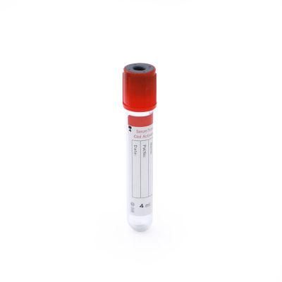 High Collection Tube 6ml Pet Glass Red Cap Vacuum Clot Activator Serum Tube for Blood
