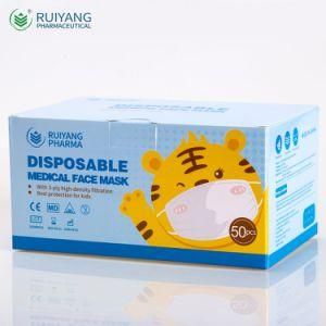 ISO13485 Children Type Iir Mask Bfe 99.2% Non-Woven 3 Layers CE TUV Certified Medical Kids Mask
