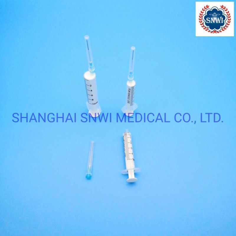 2 or 3 Parts Medical Disposable Syringe with CE0123 and ISO13485