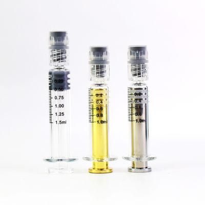 Glass Syringe Lure Lock Syringe Borosilicate Glass Prefillable Syringe 1ml/2.5ml/3.5ml/5ml Optional Capacity Beauty