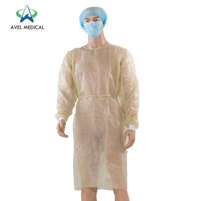 Protection Surgeon Operation Use Manafucture Sterile Nonwoven SMS Surgical Gown with Knit Cuff