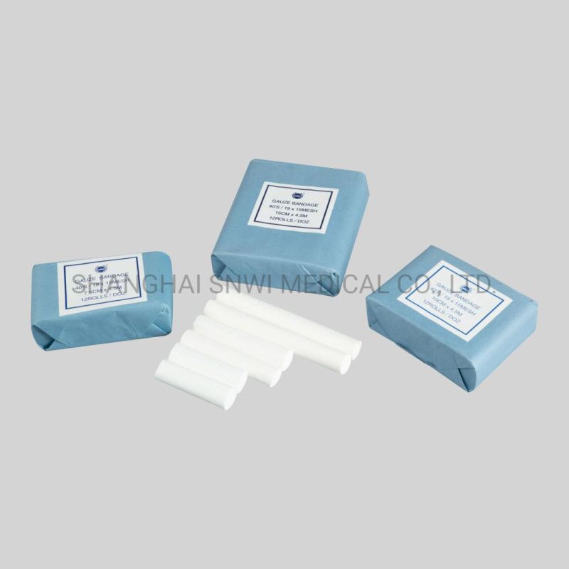 CE and ISO First Aid Medical Supply Absorbent Gauze Bandage for Hospital Use