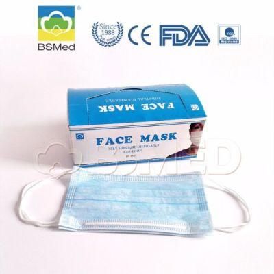 Disposable Nonwoven 3ply Face Mask for Hospital and Home Use with FDA Ce ISO Certificates