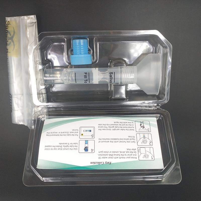 DNA Rna Funnel Test Sample Disposable Tube Device Salivasaliva Sampling Collection Kits with Buffer