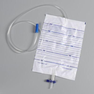 2000ml Medical Adult with Cross Value Anti- Reflux Urine/Bed Bag