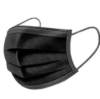 Wholesale Disposable Black Mask En14683 Nonwoven Medical Facemask 3ply