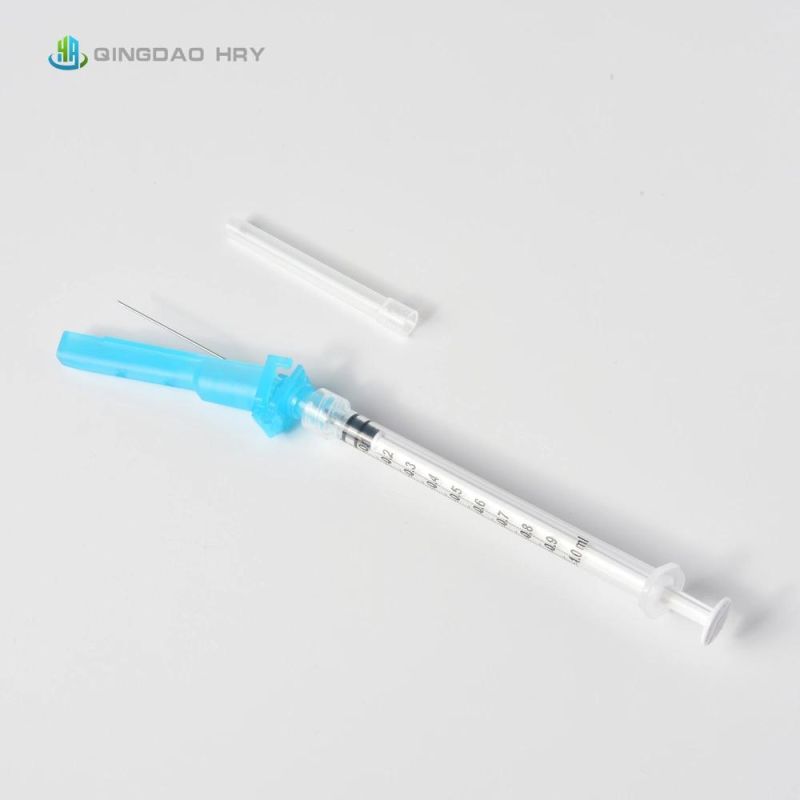 2 or 3 Part Medical Disposable Sterile Syringe with Safety Needle ISO13485-2016, CE, Anvisa, FDA, Kgmp, Cfda Certified