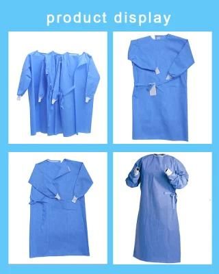 Ultrasonic Welded Three Anti En13795 SMS Surgical Gown