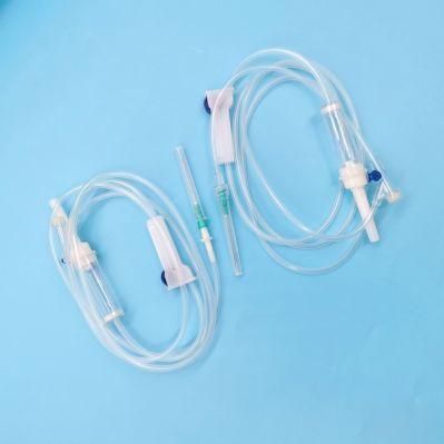Disposable High Quality Medical PVC Soft Hose IV Giving Infusion Set
