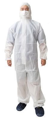 Customized Disposable Nonwoven White Chemical Coverall/Biosecurity Without Boot Disposable Hazmat Suit