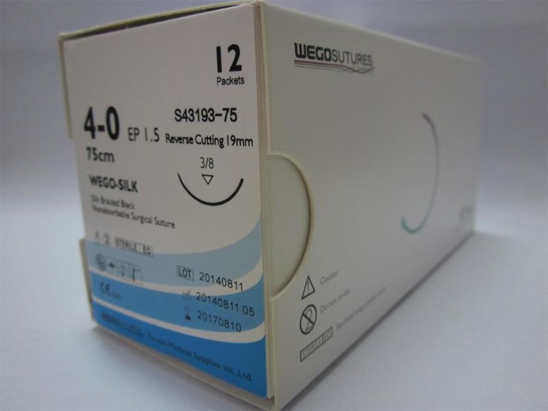 Wego Silk Surgical Sutures in Black Color