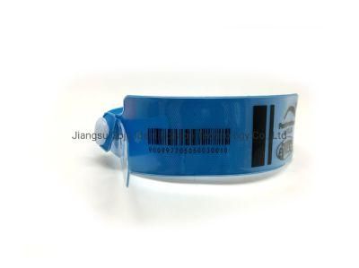 Goju Adult Waterproof Wide Shape PVC Events Wristbands with Barcode