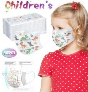 Hot Selling 3 Ply Disposable Non-Woven Protective Children Kids Face Mask Child Respirator Face Mask Earloop Type