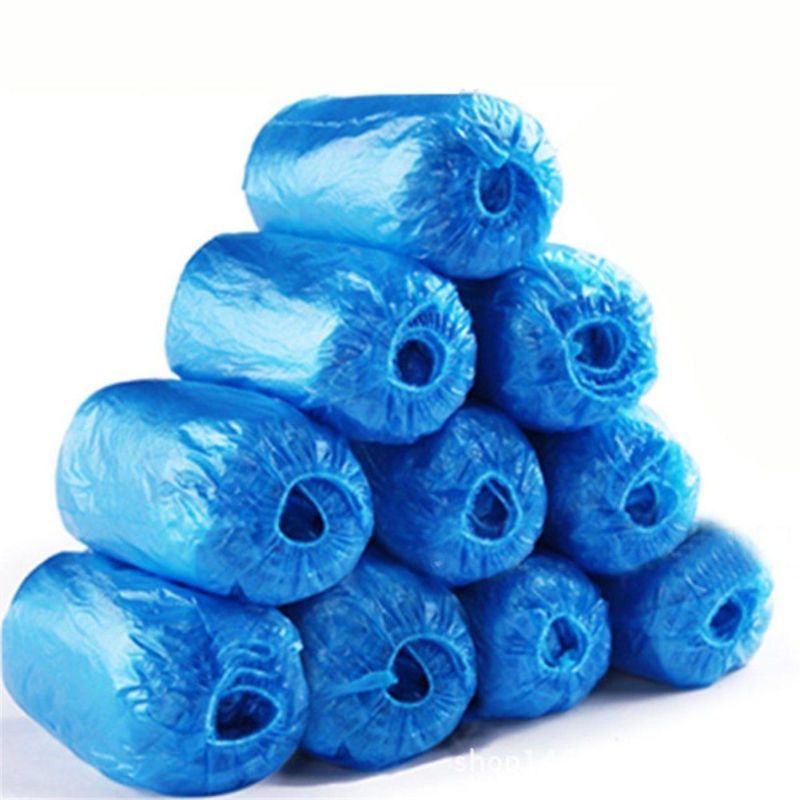 Wholesale Waterproof Safety Rain PP/CPE Blue Disposable Plastic Shoe Cover Protective Foot Cover