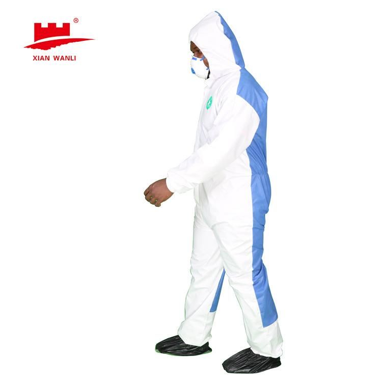 2021 Coverall Hazmat Suit Protects Isolation Clothing Waterproof Coveralls Chemical Disposable Coverall