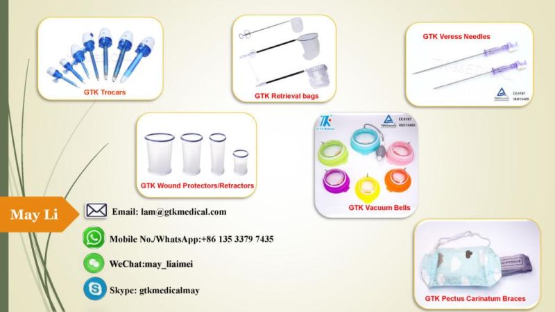 FDA 510K Laparoscopic Choledocholithotomy Disposable 10mm Trocar with Bladelesss Tip China Factory