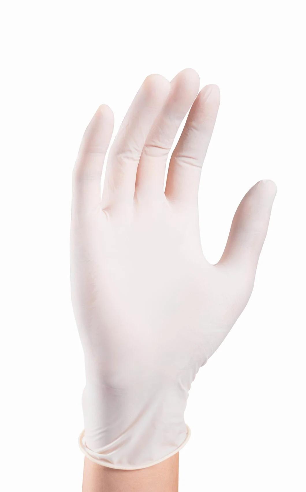 Latex Gloves Disposable Latex Gloves Powder Free Box Surgical Medical Examination Latex Hand Gloves Manufacturers